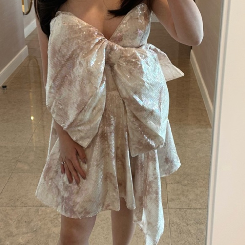 Bardot Brydie Sequin Bow Dress